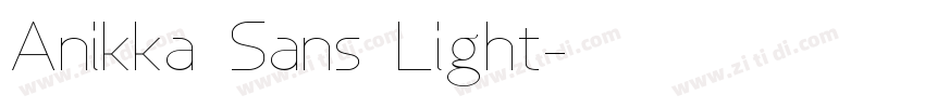 Anikka Sans Light字体转换